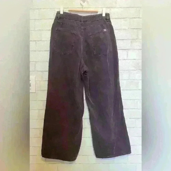 Sisstrevolution Violet corduroy wide leg button up pant size 27/6 - Picture 4 of 7